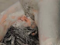 Penetrating girlfriend with a black mega boa